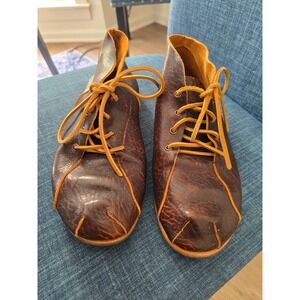 Cydwoq Mens Brown Leather Handmade Lace Up Shoes US 10-10.5 EU 44 Made in USA